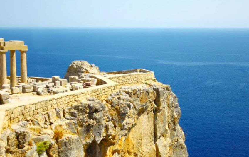 Un tipico panorama dell’isola di Rodi